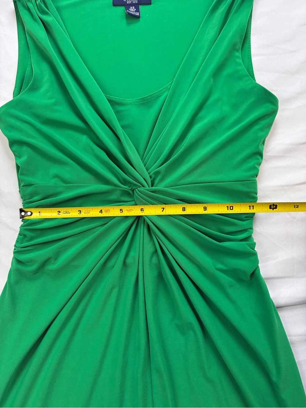 Chaps Green Sleeveless Twist-Front Midi/Maxi Dress - Picture 6 of 14